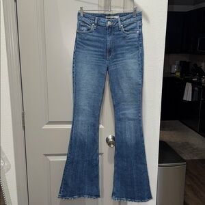 Hudson holly high rise medium wash flare jeans 26